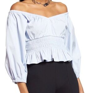 NWT Open Edit OTS White Cotton Poplin Blouse Women’s 2X